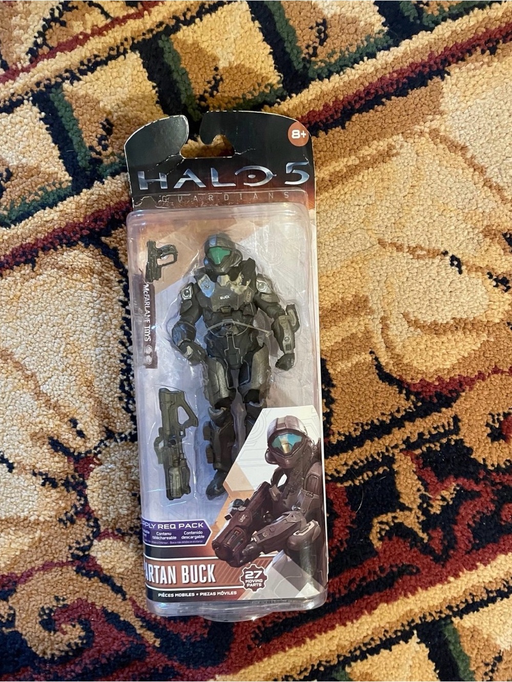 Halo Spartan Buck Action Figure - Black and Green Visor